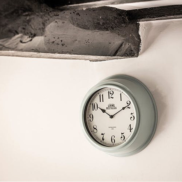 Living Nostalgia Vintage Blue Wall Clock