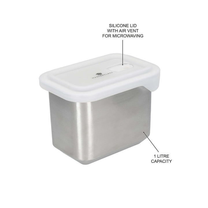 MasterClass Stainless Steel All-in-One Container - Dinner For One