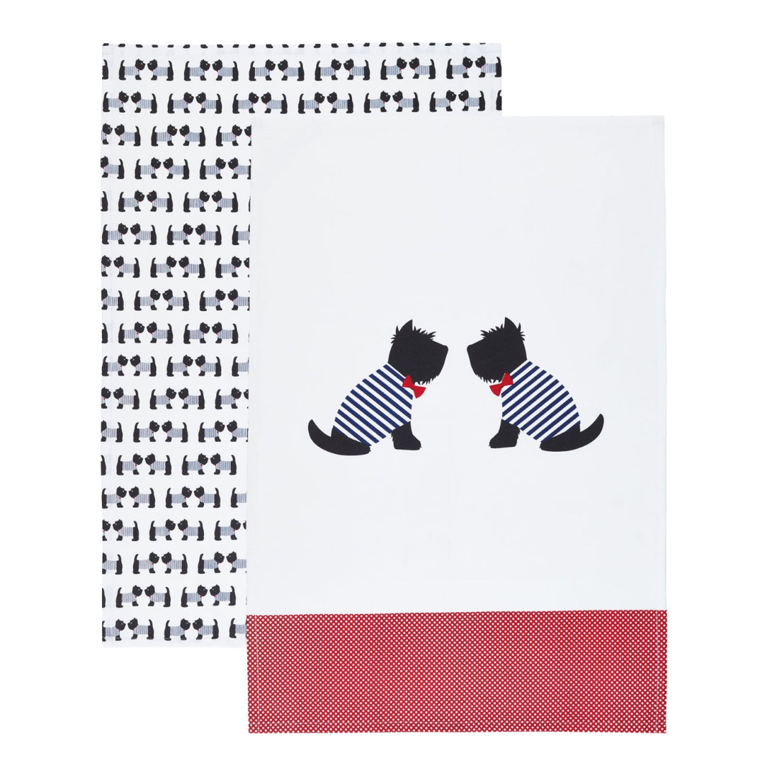 KitchenCraft Westie Dog Tea Towels Set