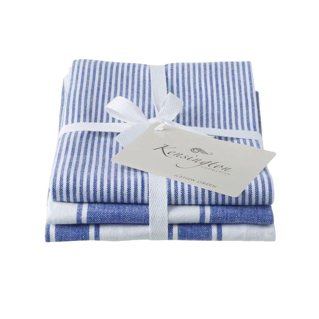 Stow Green Kensington Stripe Tea Towels Set - Blue