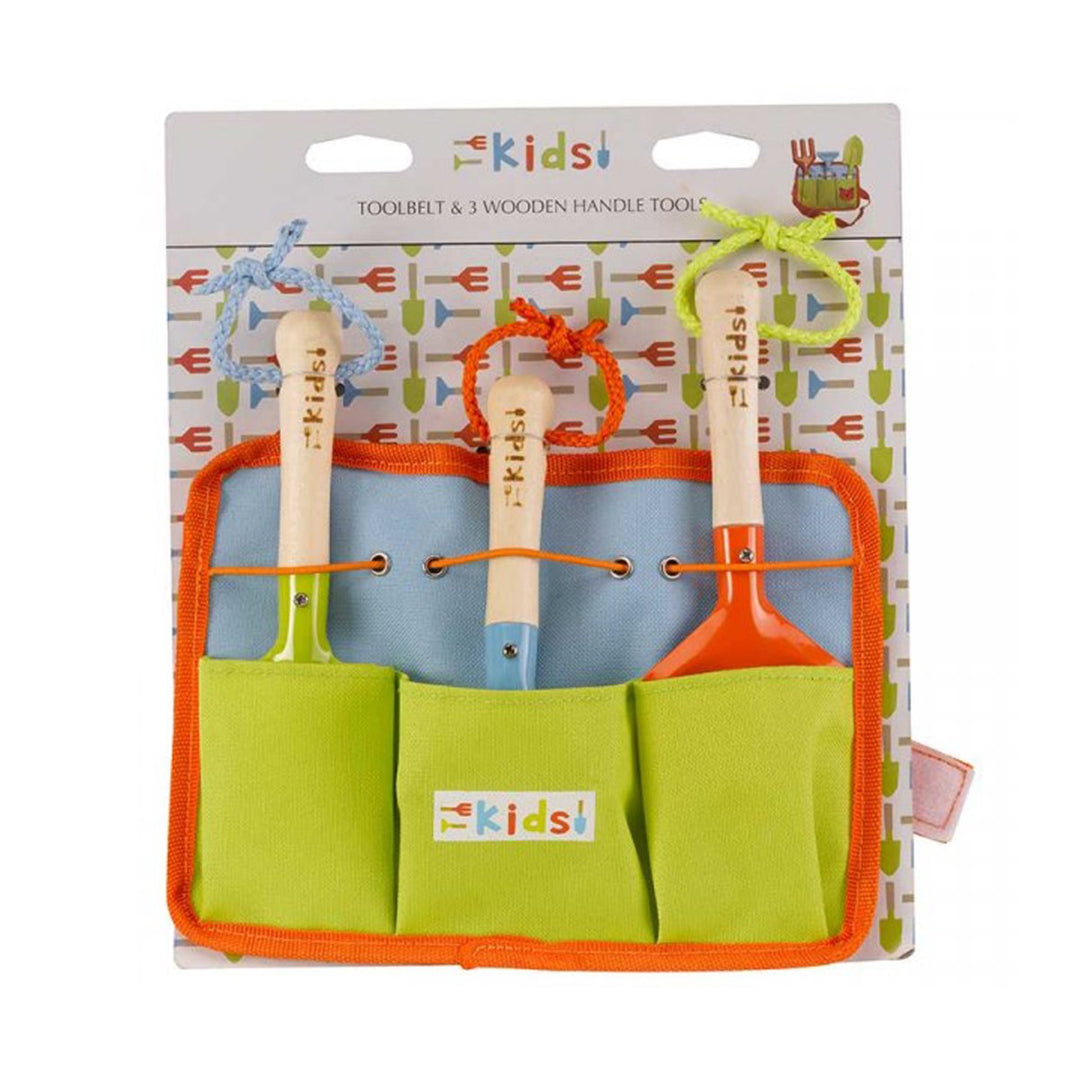 Bright coloured children garden tools