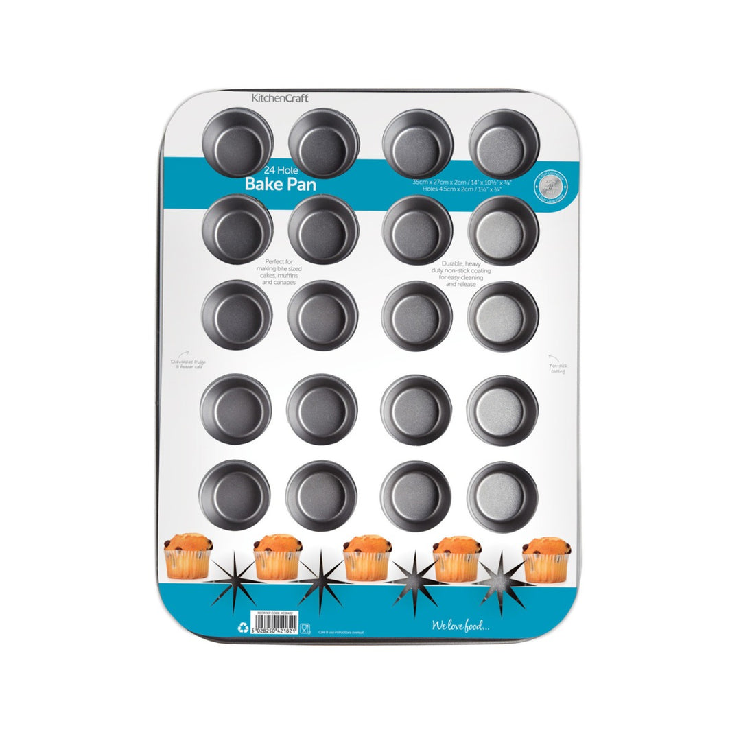 KitchenCraft Non-Stick Mini Bake Pan - 24 Holes