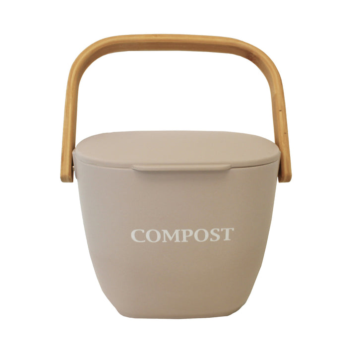 Natural Elements Grey Bamboo Fibre Compost Pail