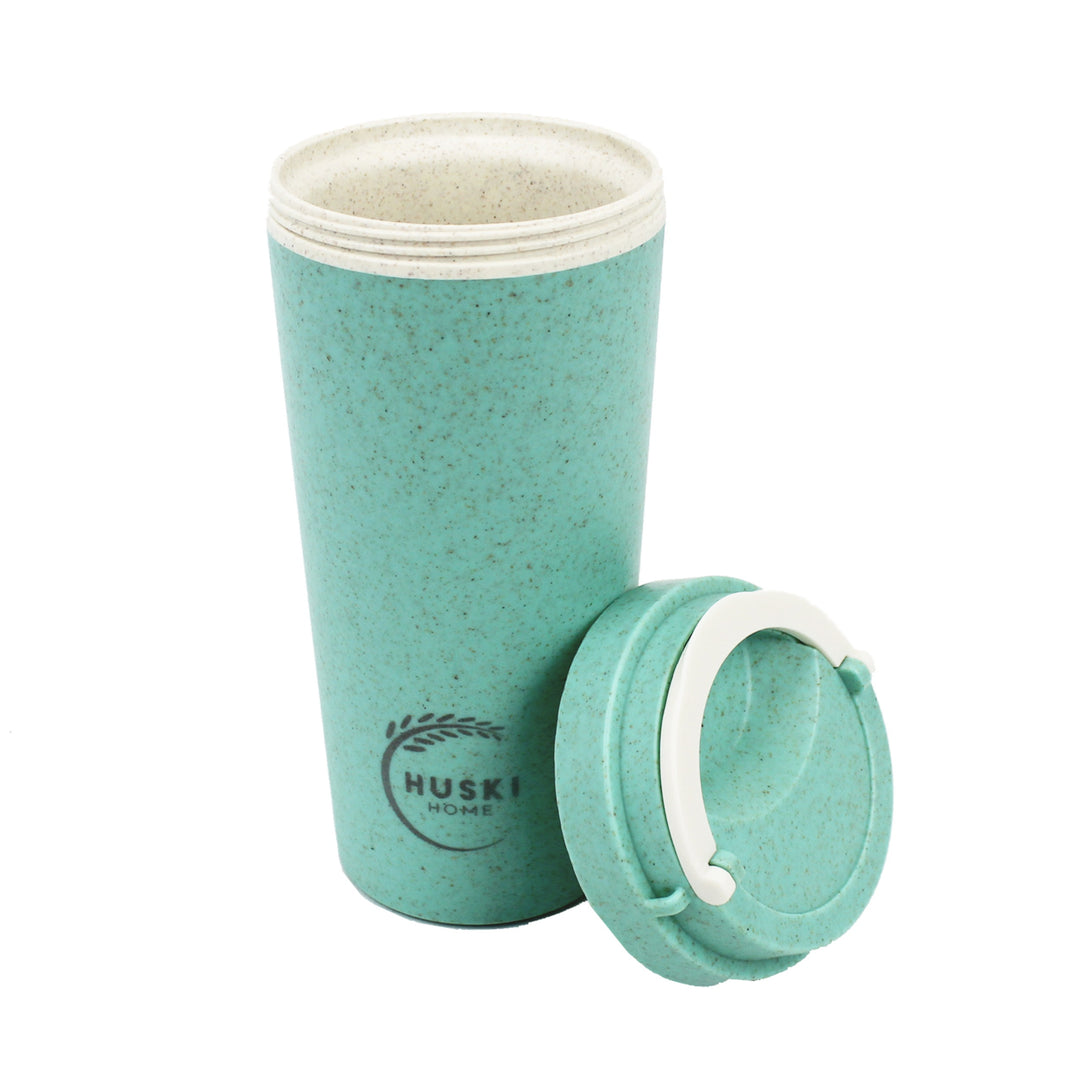 Huski Home Lagoon Blue Rice Husk Travel Cup - 500ml