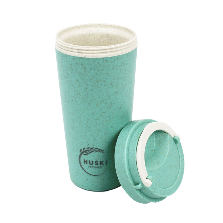 Huski Home Lagoon Blue Rice Husk Travel Cup - 500ml