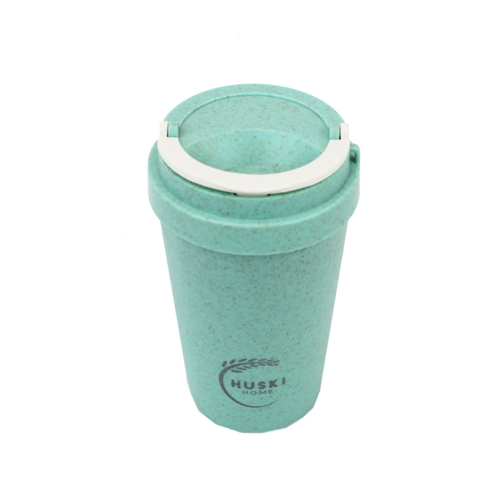 Sturdy pastel blue with removable lid