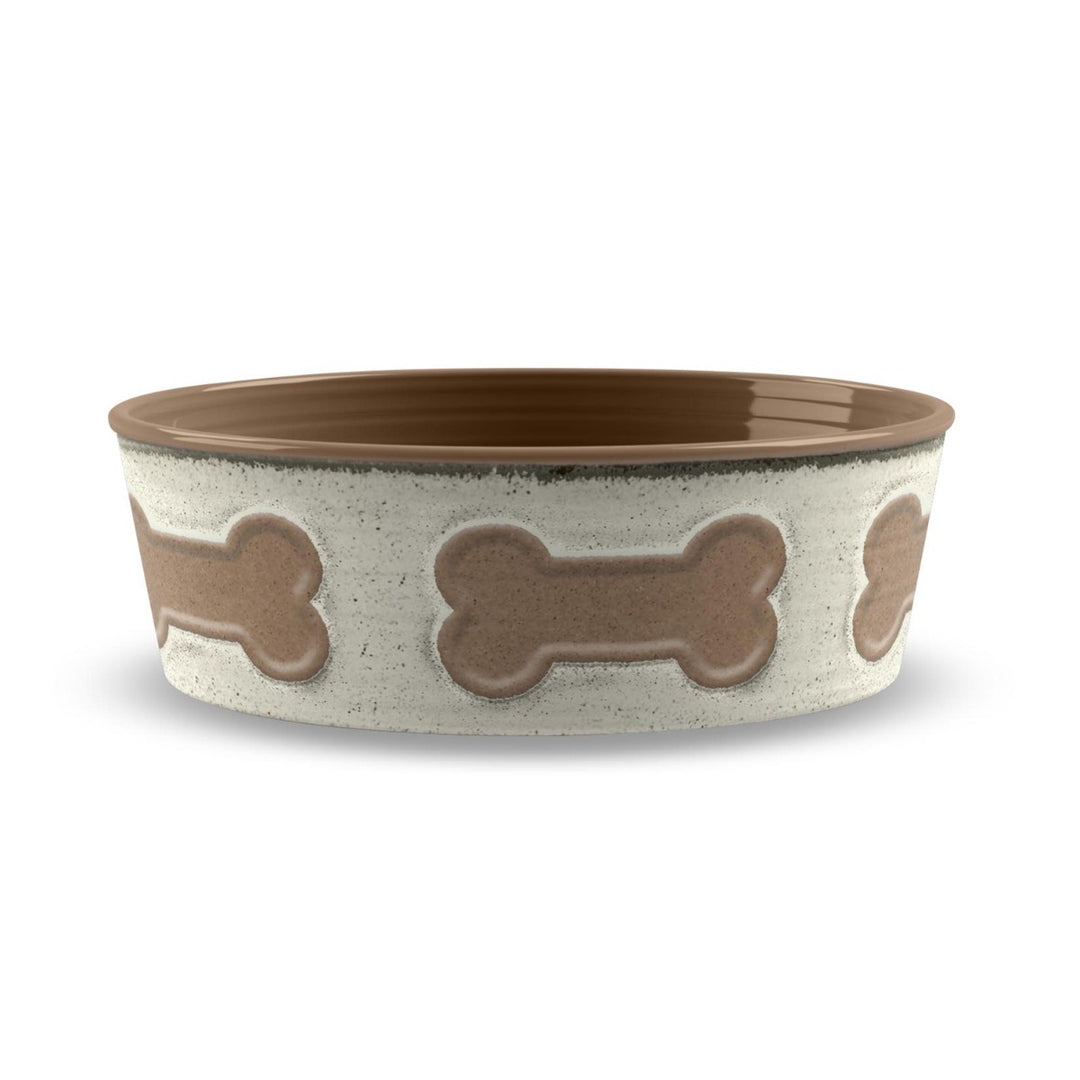 Natural Bone Melamine Pet Bowl - Large
