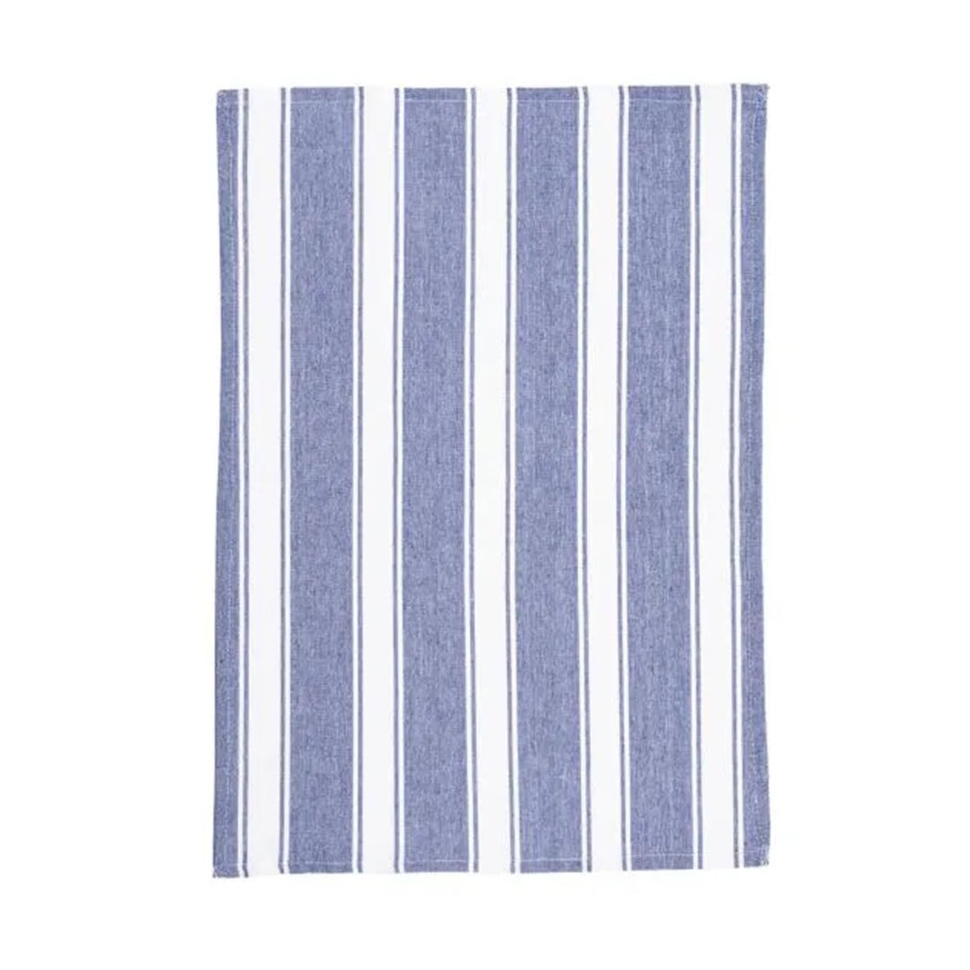 Le Chateau Woven Stripe Tea Towels Set - Black