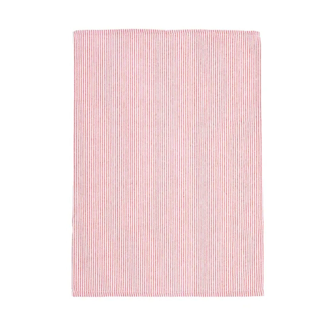 Le Chateau Woven Stripe Tea Towels Set - Red