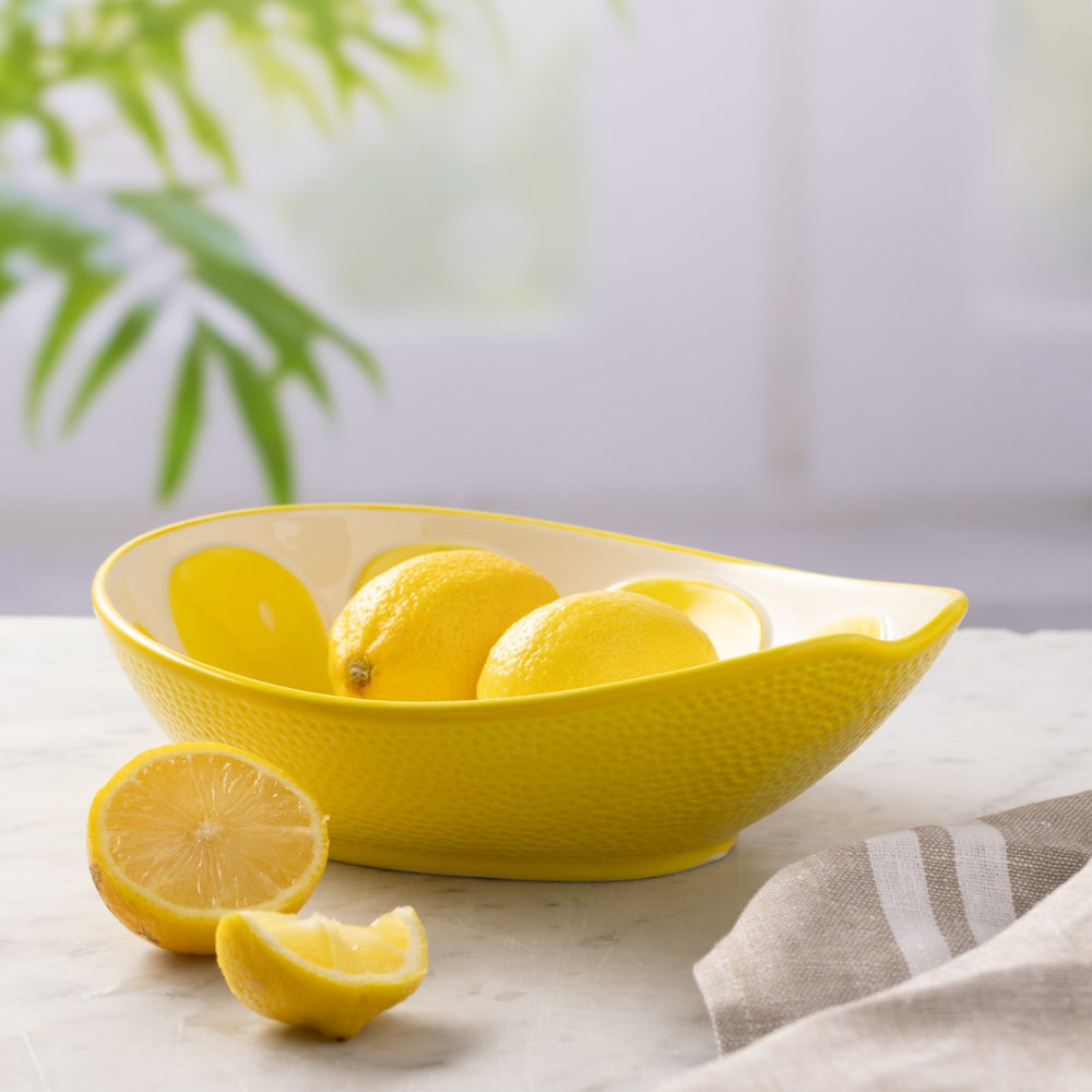  lemon fruit design oval bowl