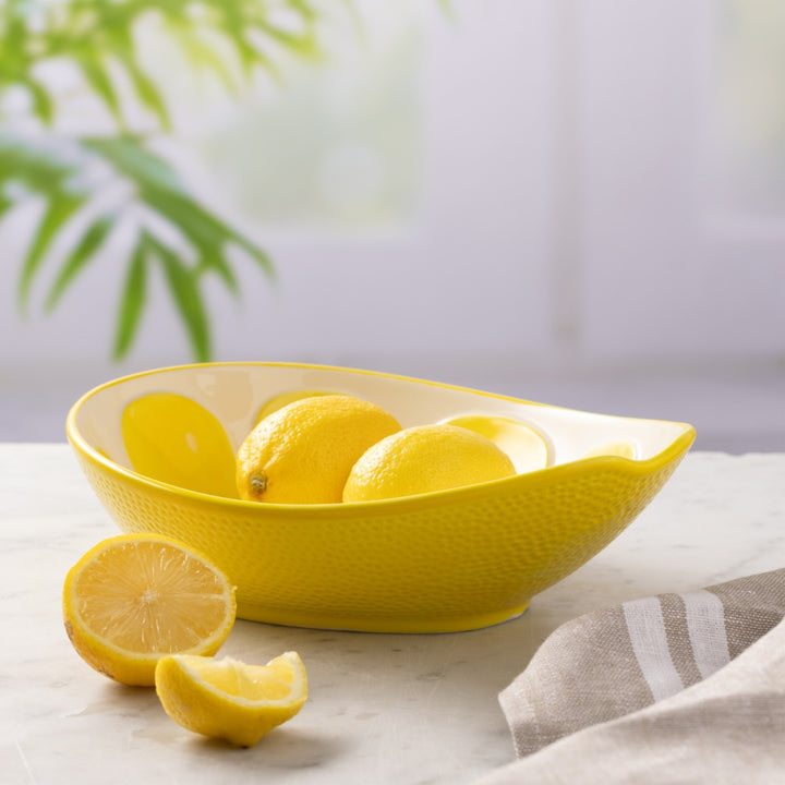  lemon fruit design oval bowl