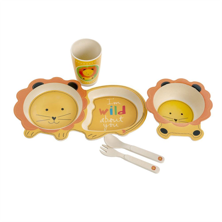 Eddingtons Eco Bamboo 5PC Kids Dinner Set - Lion