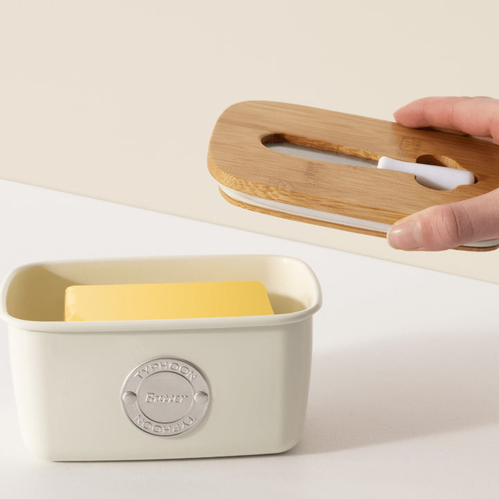 Typhoon Living Cream Butter Storage & Spatula Set