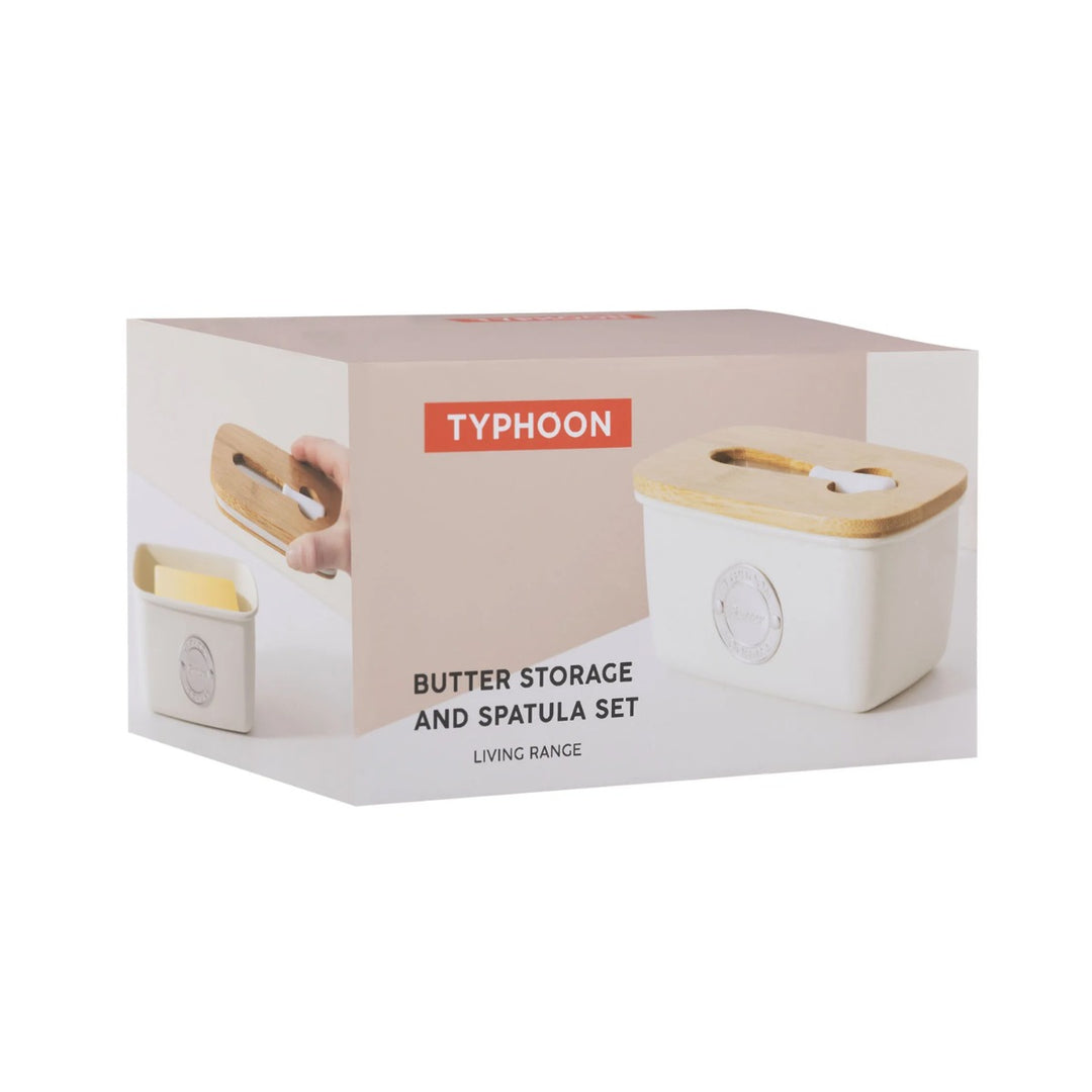 Typhoon Living Cream Butter Storage & Spatula Set
