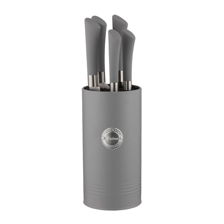 Typhoon Living Grey Knife Block