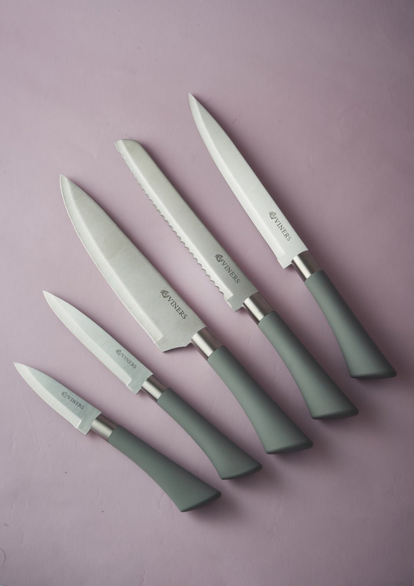 Typhoon Living Grey Knife Block
