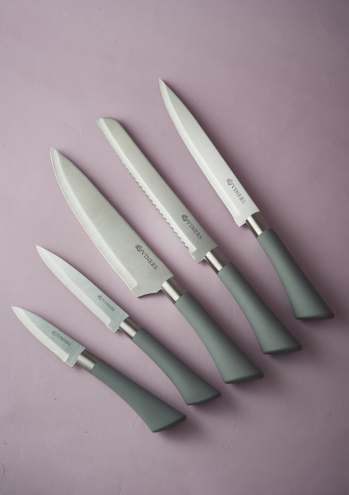 Typhoon Living Grey Knife Block