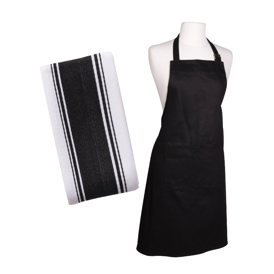 kitchen apron and tea towel set made from cotton