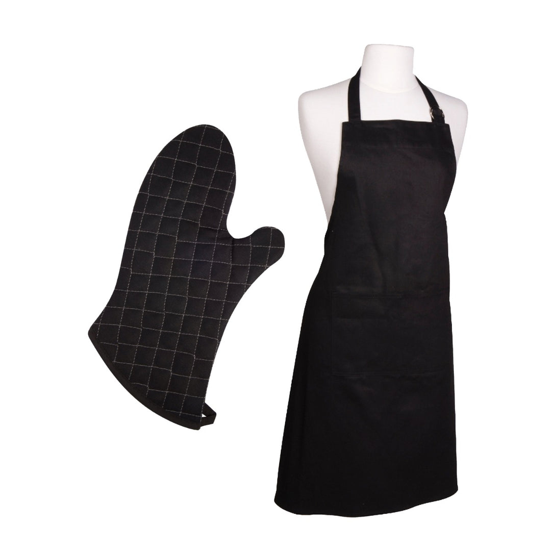 Dexam Love Colour Apron & Oven Gauntlet Set - True Black