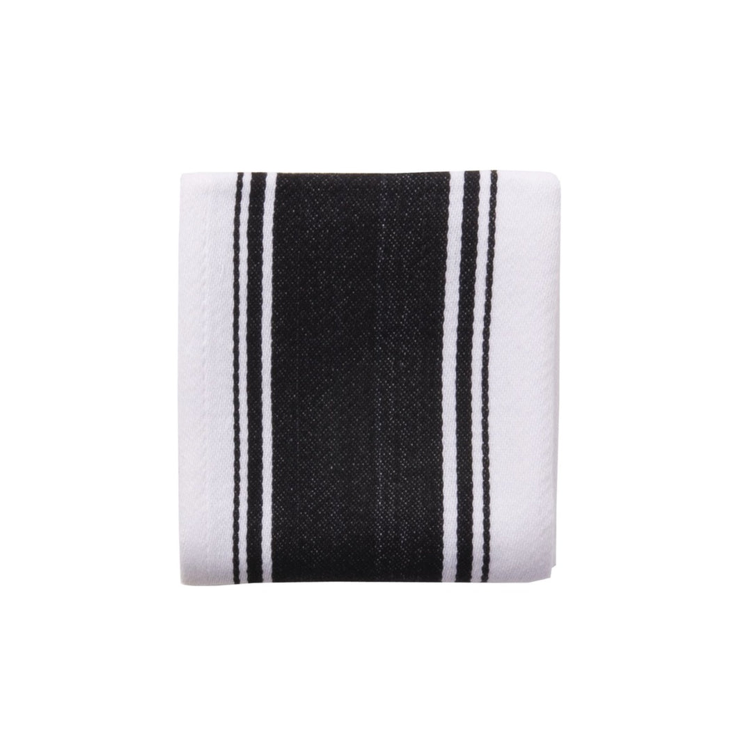 Dexam Love Colour Striped Tea Towel - True Black