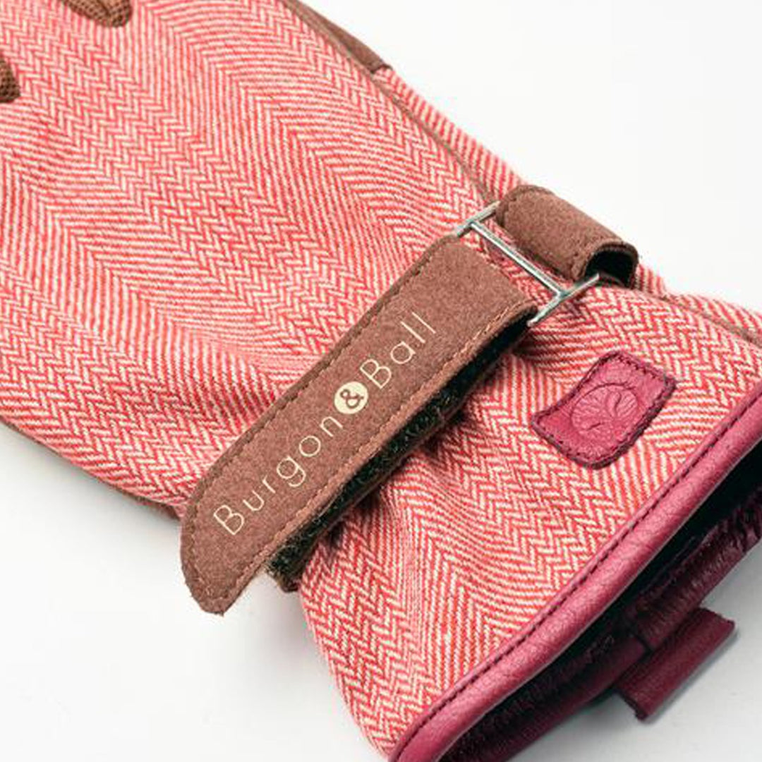Burgon & Ball 'Love the Glove' Red Tweed Gardening Gloves - 2 Sizes