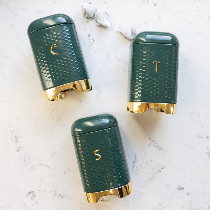 Lovello Green Tea, Coffee & Sugar Canister Set