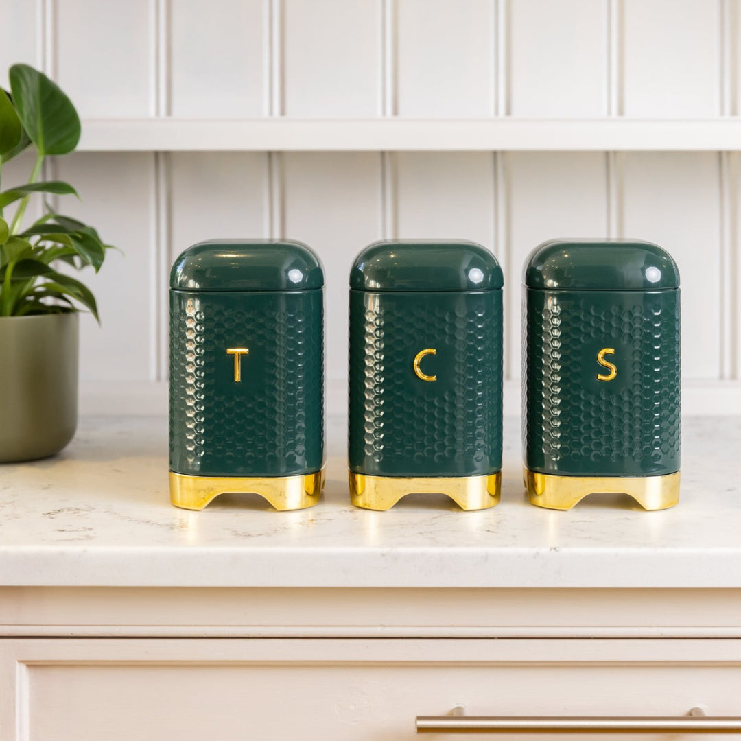 Lovello Green Tea, Coffee & Sugar Canister Set