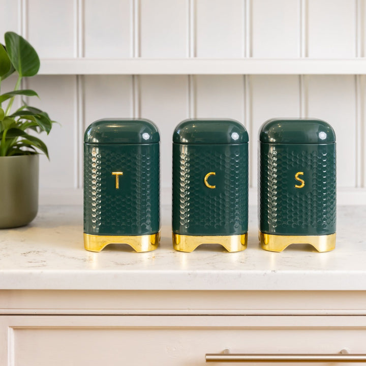 Lovello Green Tea, Coffee & Sugar Canister Set