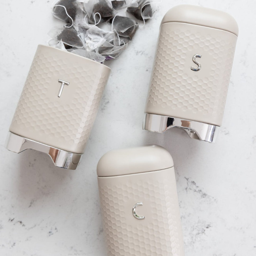 Lovello Latte Tea, Coffee & Sugar Canister Set
