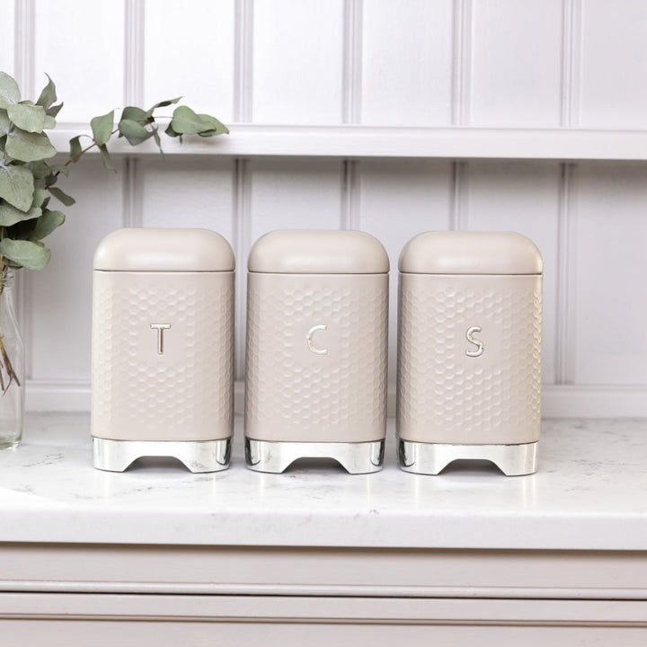 Lovello Latte Tea, Coffee & Sugar Canister Set