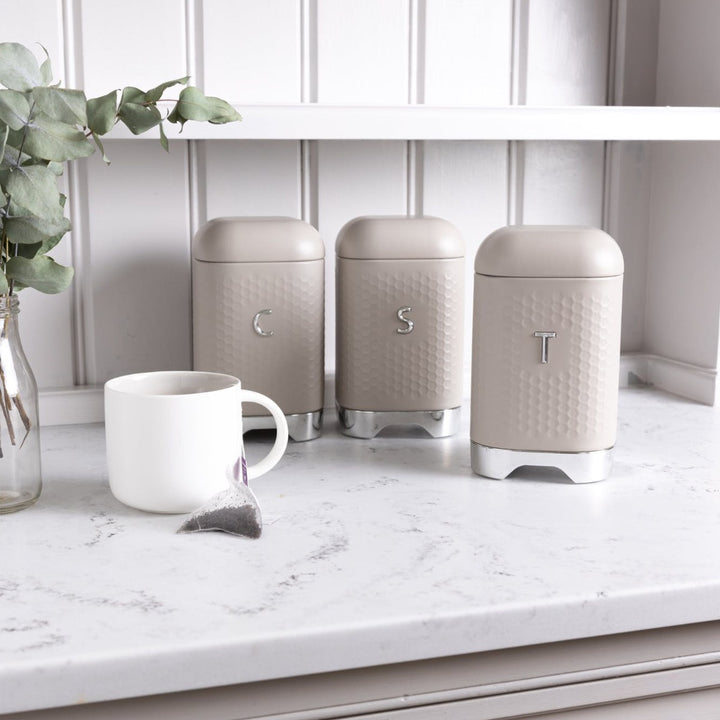 Lovello Latte Tea, Coffee & Sugar Canister Set
