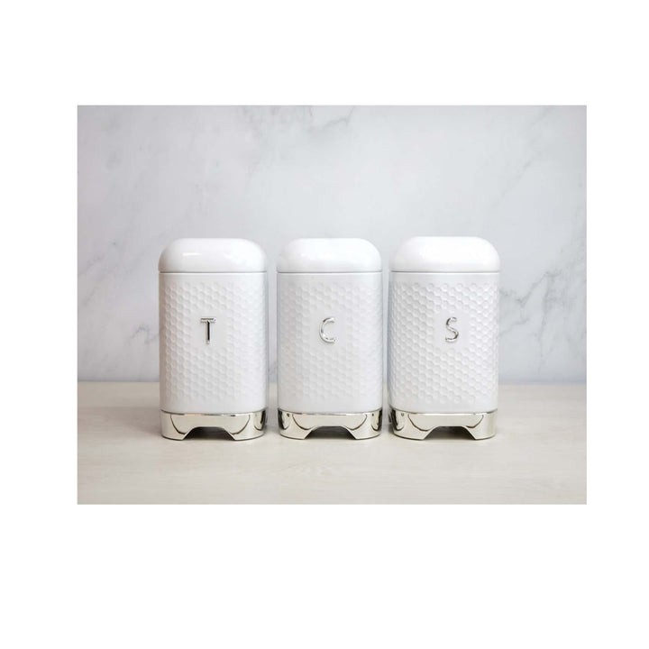 Lovello White Tea, Coffee & Sugar Canister Set