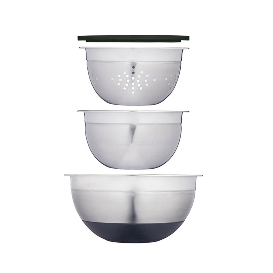 MasterClass Stainless Steel Bowl Set with Colander