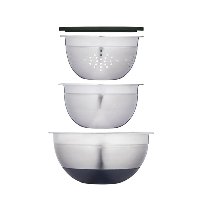 MasterClass Stainless Steel Bowl Set with Colander