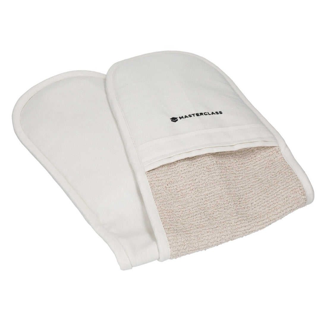 MasterClass Deluxe Professional Double Oven Glove - Cream