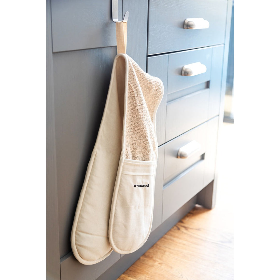 MasterClass Deluxe Professional Double Oven Glove - Cream
