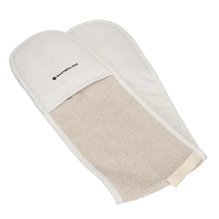 MasterClass Deluxe Professional Double Oven Glove - Cream