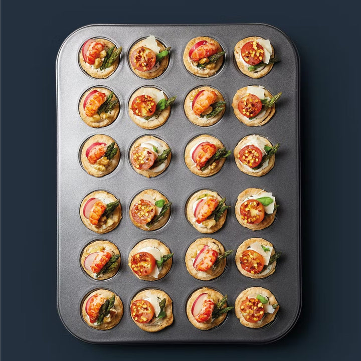MasterClass Non-Stick Mini Hole Tin with Wooden Tool