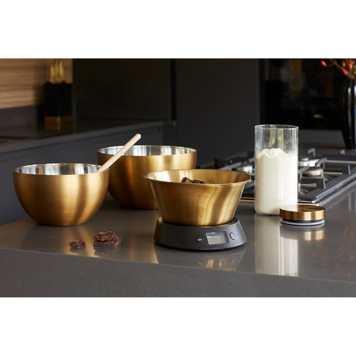 MasterClass Stainless Steel Brass Finish Bowl