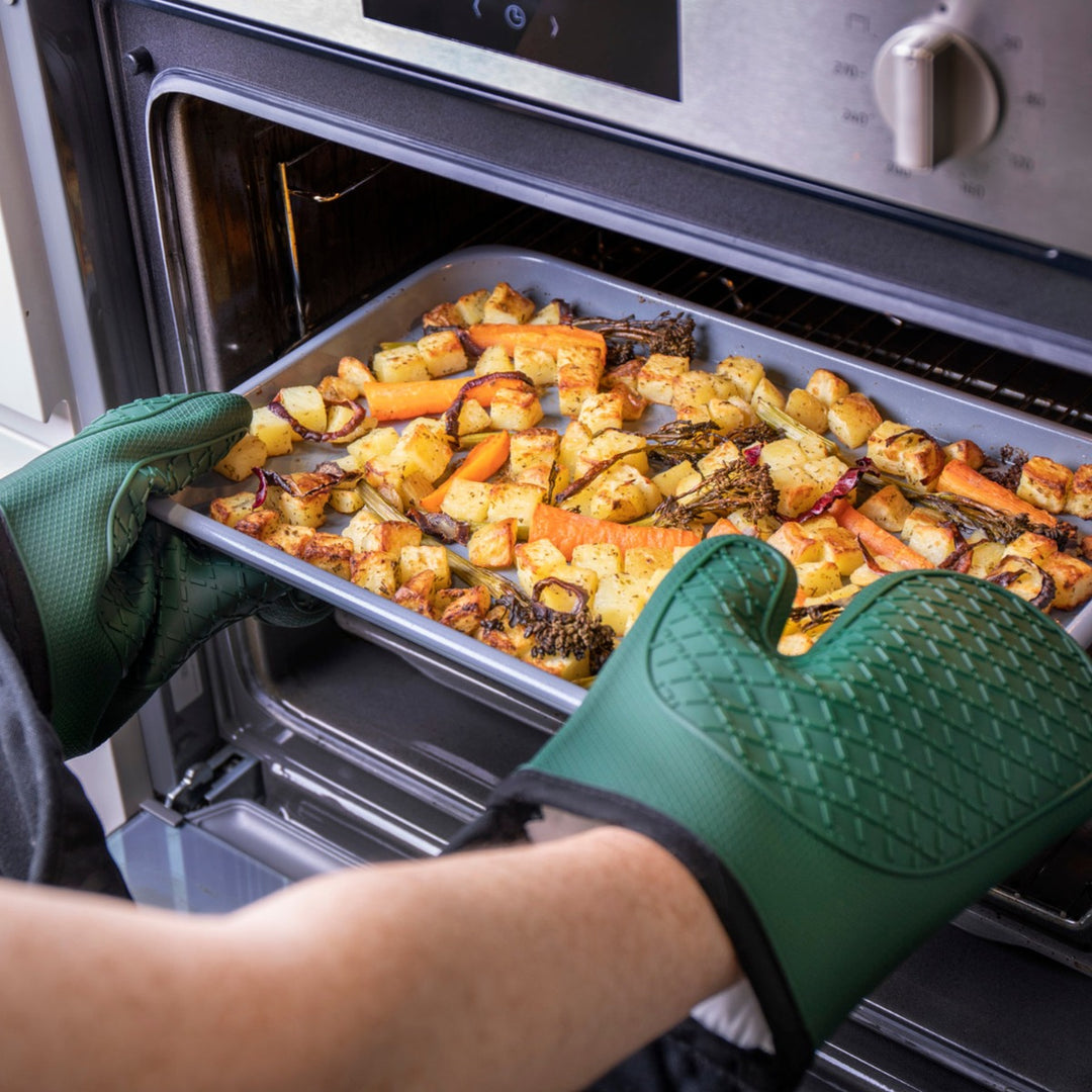 MasterClass Silicone Double Oven Glove - Green
