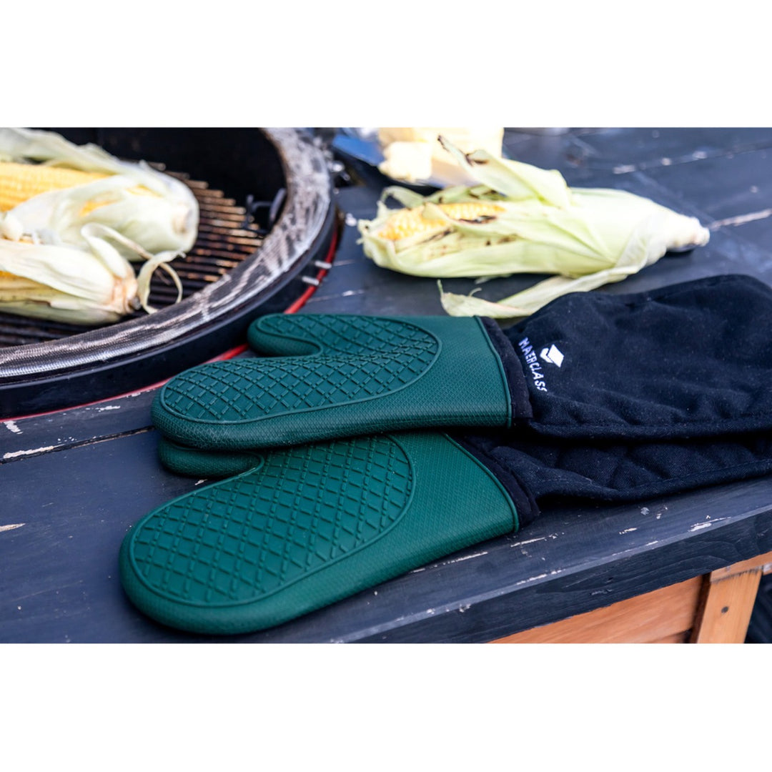 MasterClass Silicone Double Oven Glove - Green