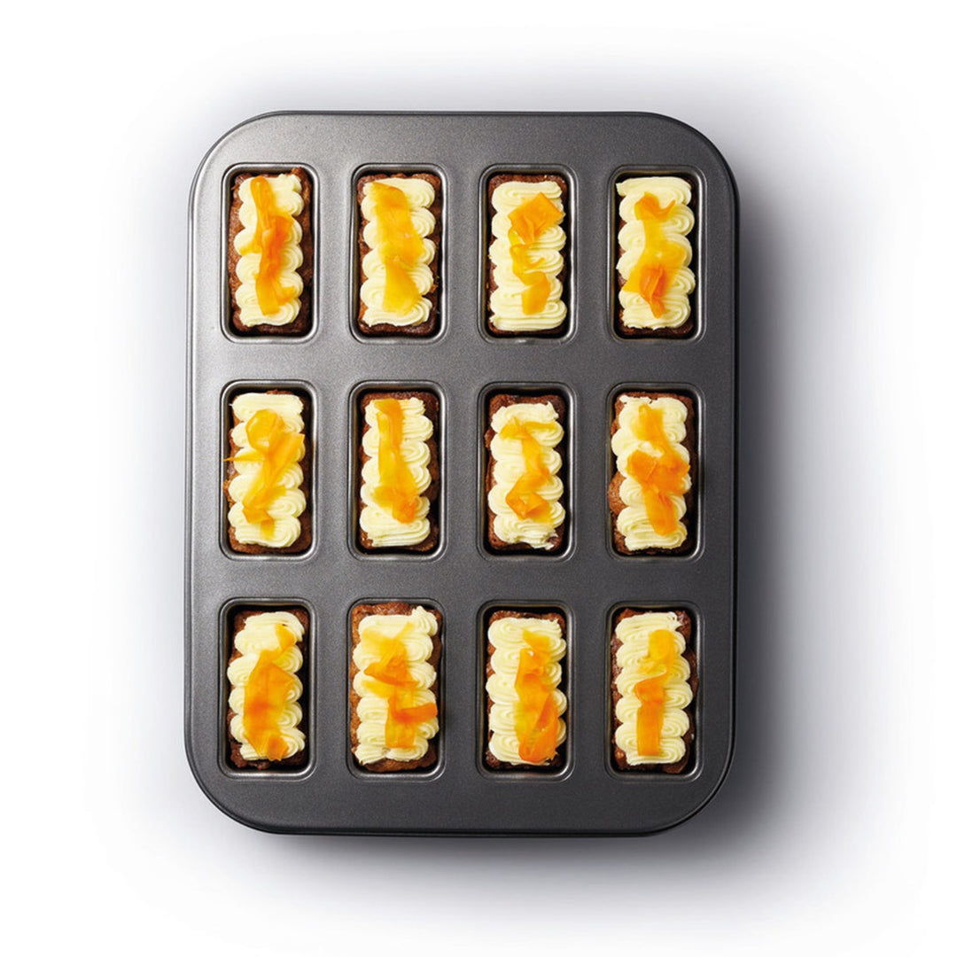 MasterClass Non-Stick Loose Base Mini Loaf Tin - 12 Hole