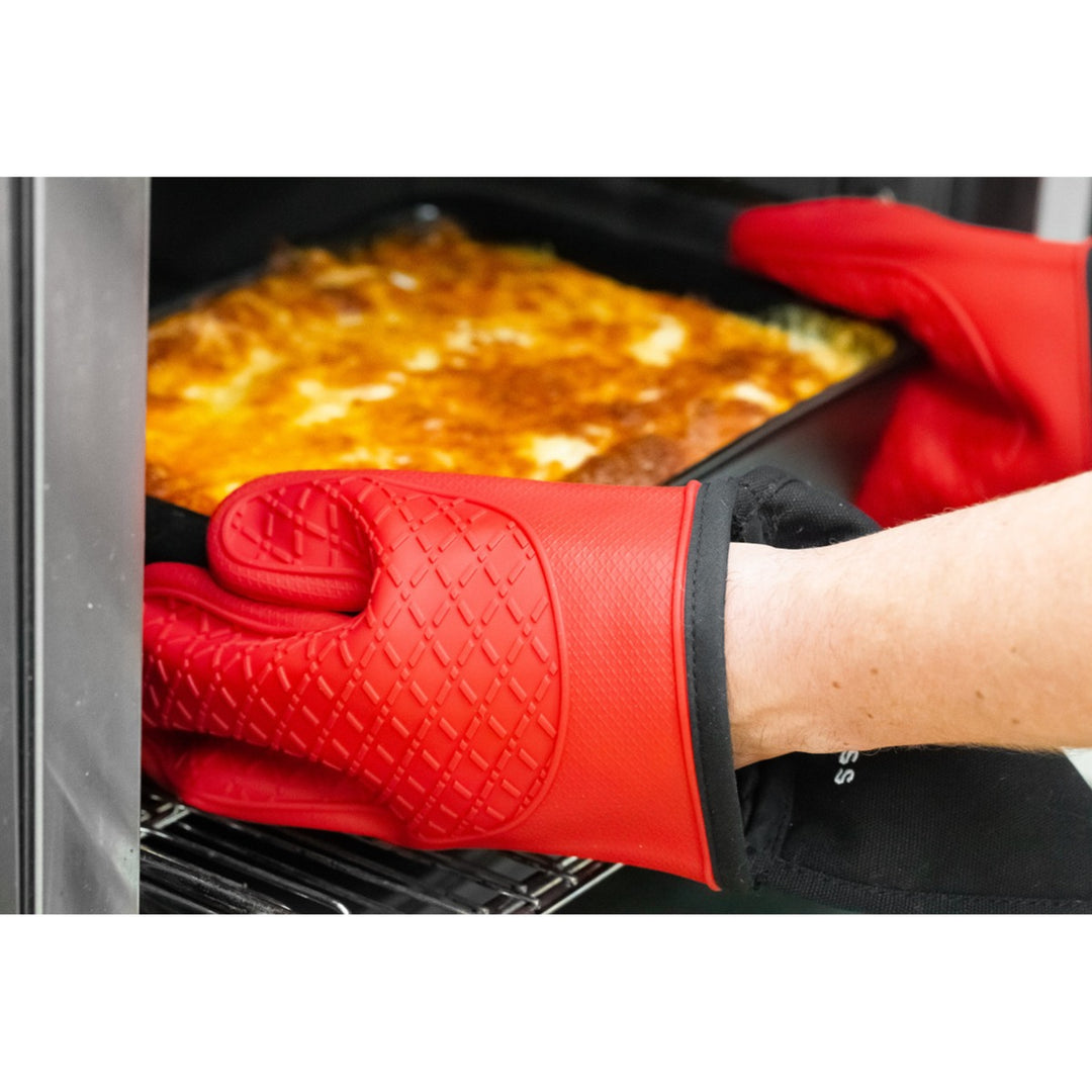 MasterClass Silicone Double Oven Glove - Red
