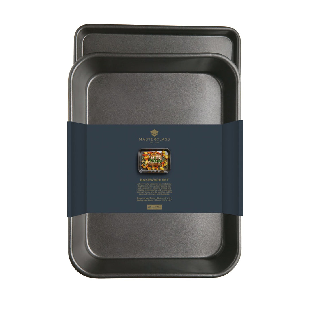 MasterClass Non Stick Roasting Pan & Tray Set