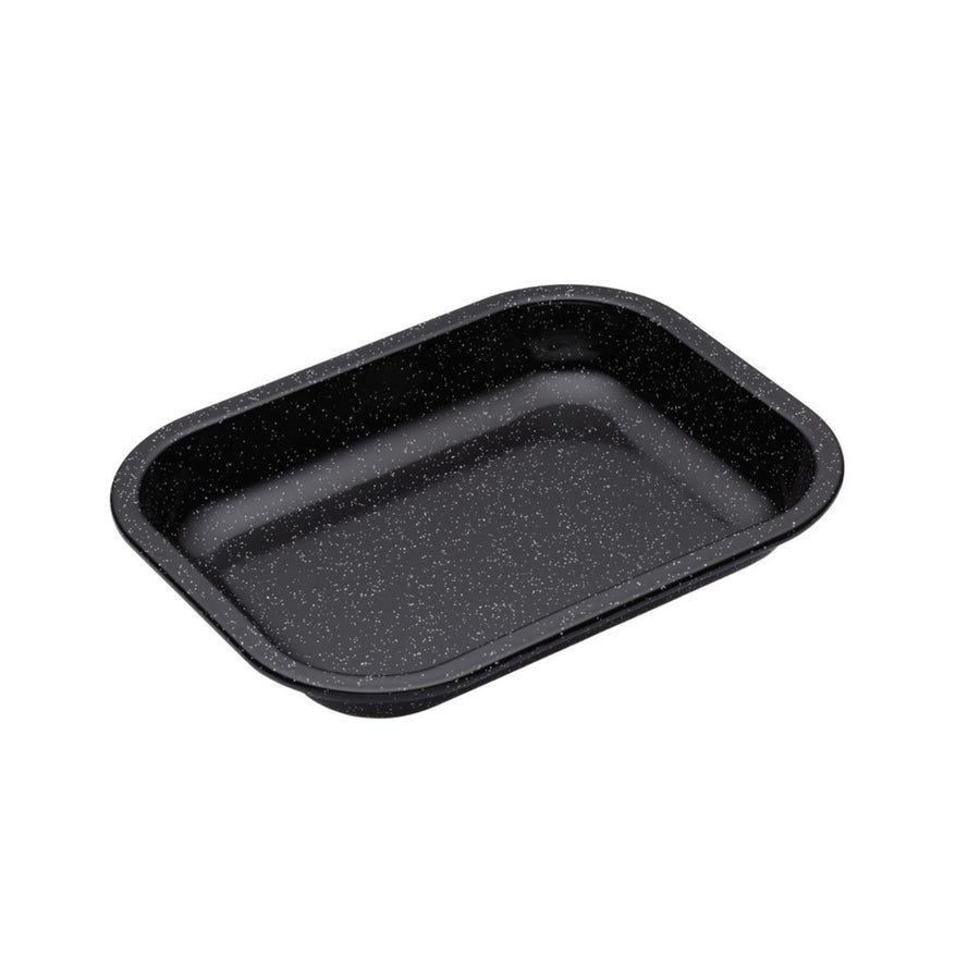 heavy duty carbon steel small roasting pan with an enamel coating