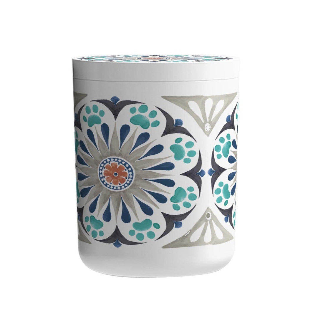 Carmel Medallion Grey Melamine Treat Jar