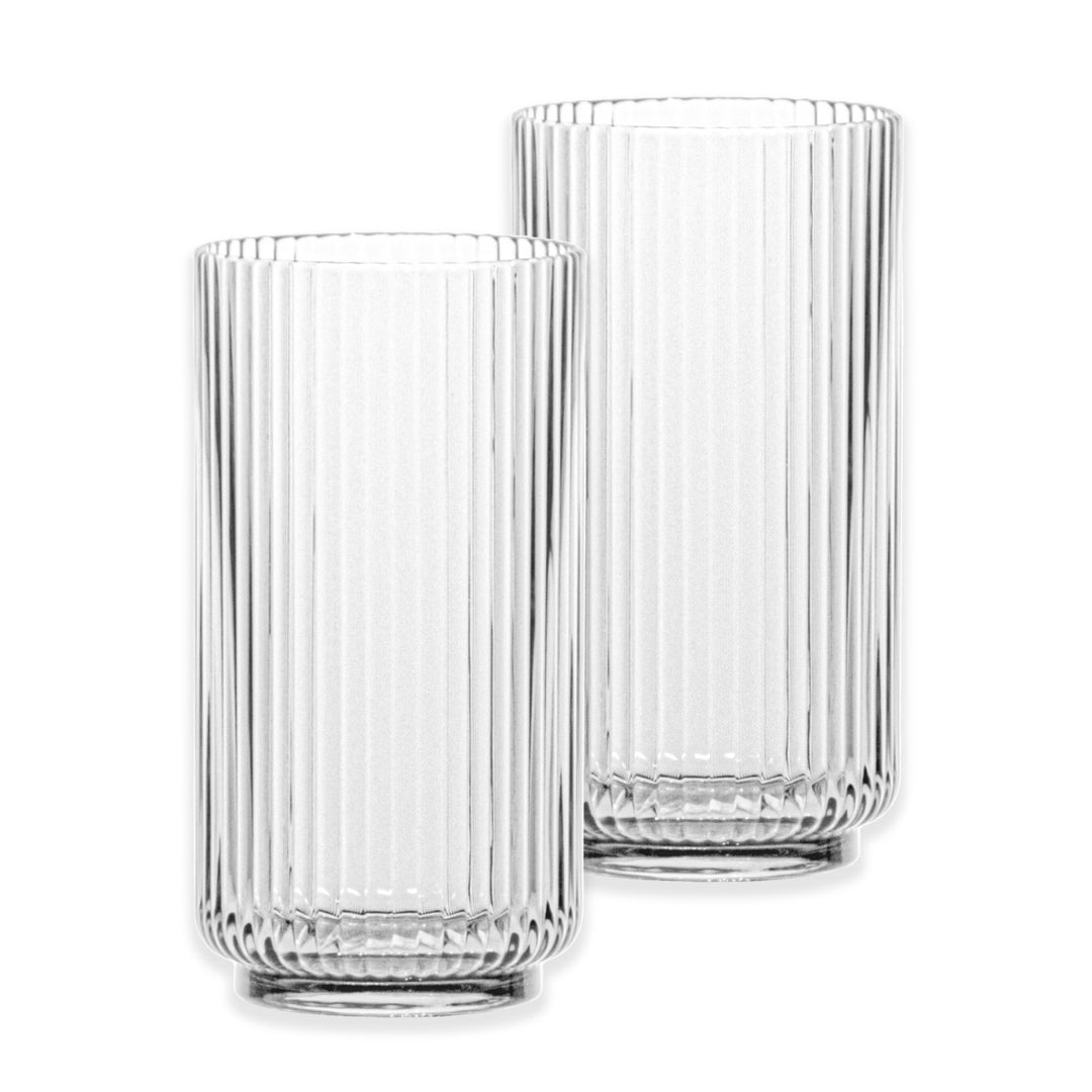 Mesa Acrylic Ribbed Jumbo Drinking Cups - Clear
