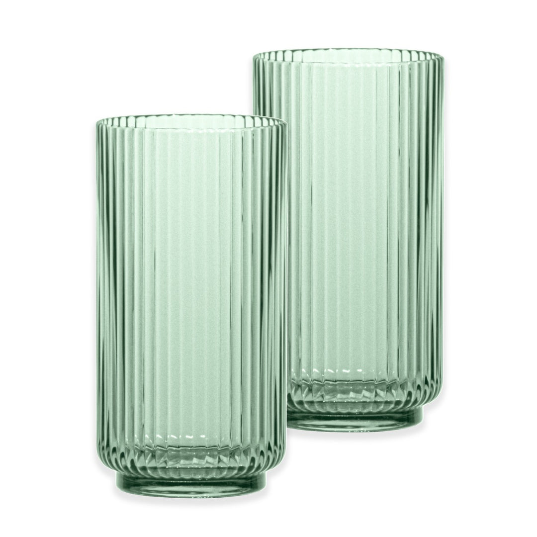 Mesa Acrylic Ribbed Jumbo Drinking Cups - Sage Green