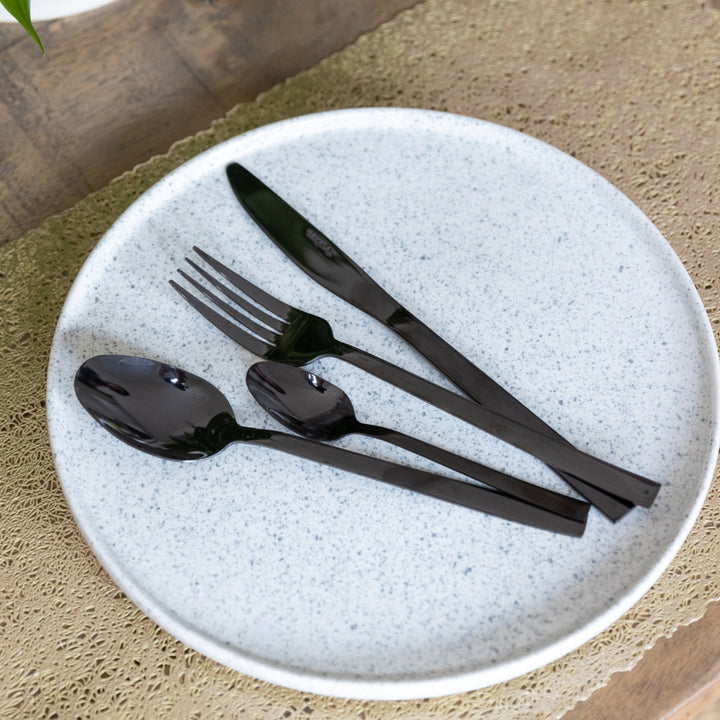 Mikasa Diseno Black Cutlery Set - 16 Piece