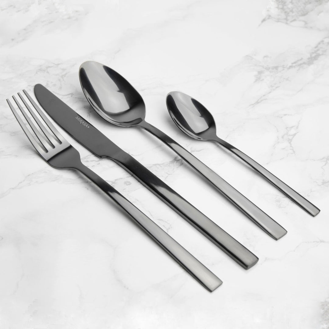 Mikasa Diseno Black Cutlery Set - 16 Piece